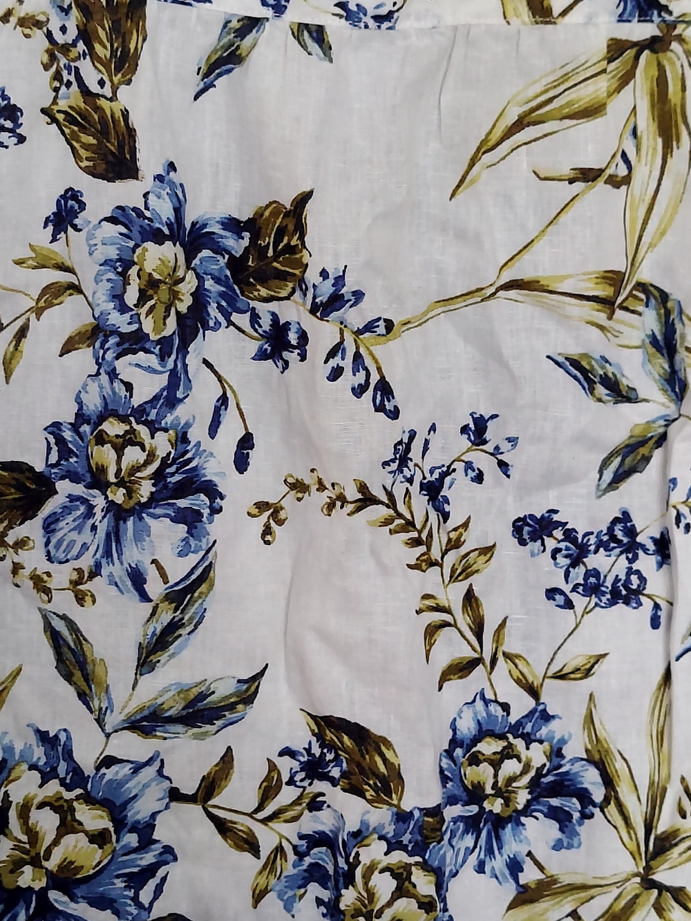 Joie Sleeveless Floral Button-Front Camisole - Blue/Cream/Green - Picture 7 of 7